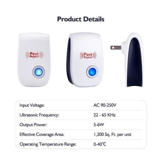 Ultra Sonic Mosquito/Pest Repellent 2pk