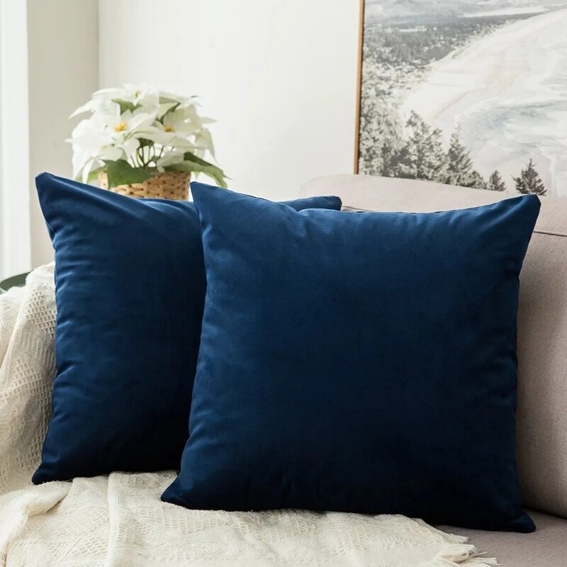 20x20 Plush Velvet Throw Pillows x2 (Covers only) 20x20 Plush Velvet Throw Pillows x2 (Covers only)