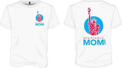 Resistance Mom Heather White t-shirt