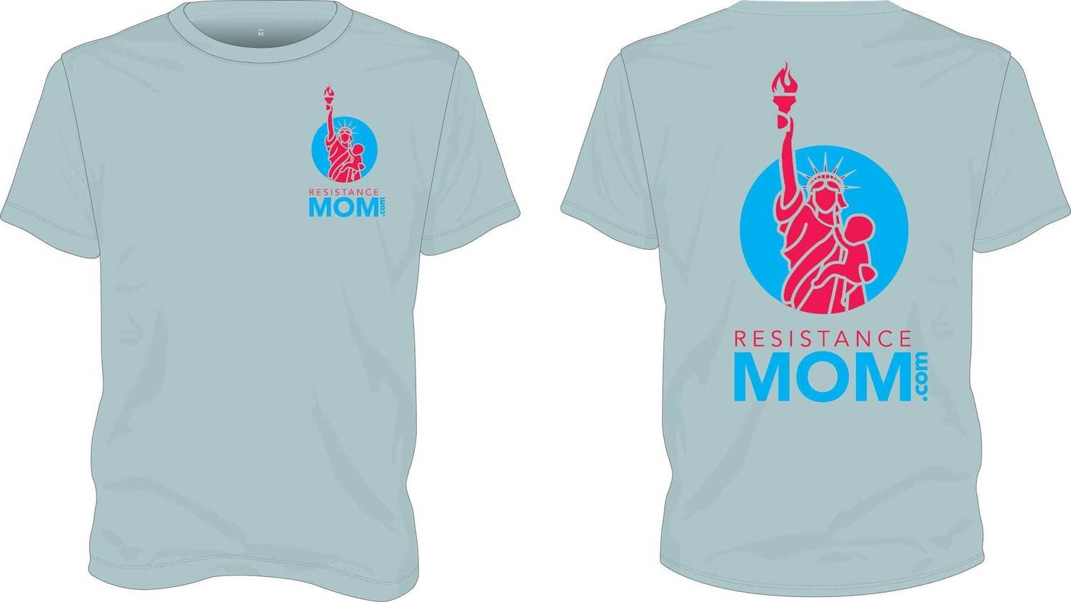 Resistance Mom Heather Baby Blue t-shirt
