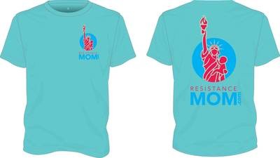 Resistance Mom Heather Aqua t-shirt
