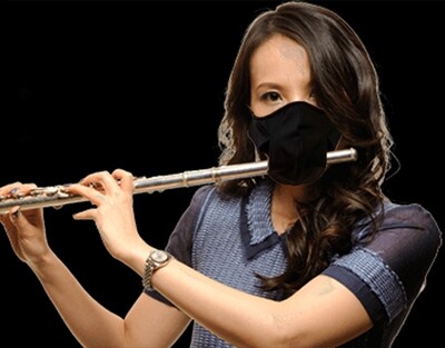 OVERLAPPING FLUTE MASK FOR MUSICIANS