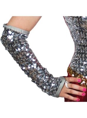 SEQUIN ABOVE THE ELBOW GAUNTLETS