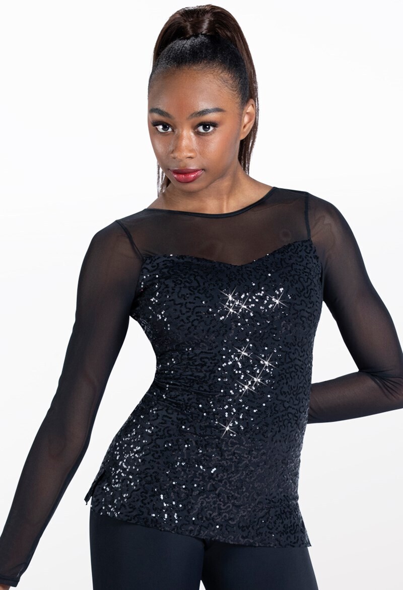 Sequin cheap dance tops