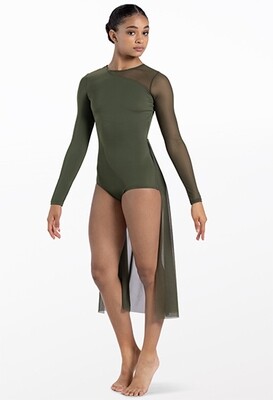 LONG SLEEVE BACK PANEL LEOTARD LONG SLEEVE BACK PANEL LEOTARD