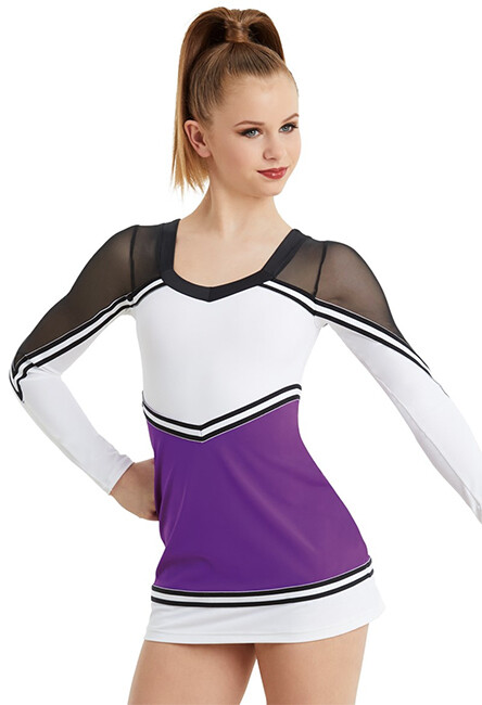 COLORBLOCK DRESS WITH MESH, COLOR:: ELECTRIC PURPLE