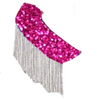 MICROSEQUIN GAUNTLETS WITH FRINGE