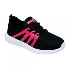 Women&#39;s Black/ Fushia Sneakers