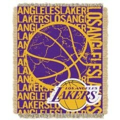 Lakers OFFICIAL National Basketball Association, &quot;Double Play&quot; 46&quot;×60&quot; Triple Jacquard Throw
