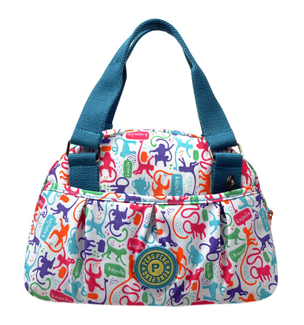 Women Waterproof Zipper Tote Bag Handbag Messenger Bag, Multicolored, Monkey#2