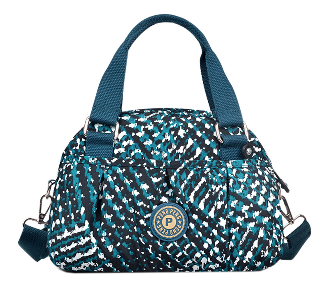 Women Waterproof Zipper Tote Bag Handbag Messenger Bag, Blue Green