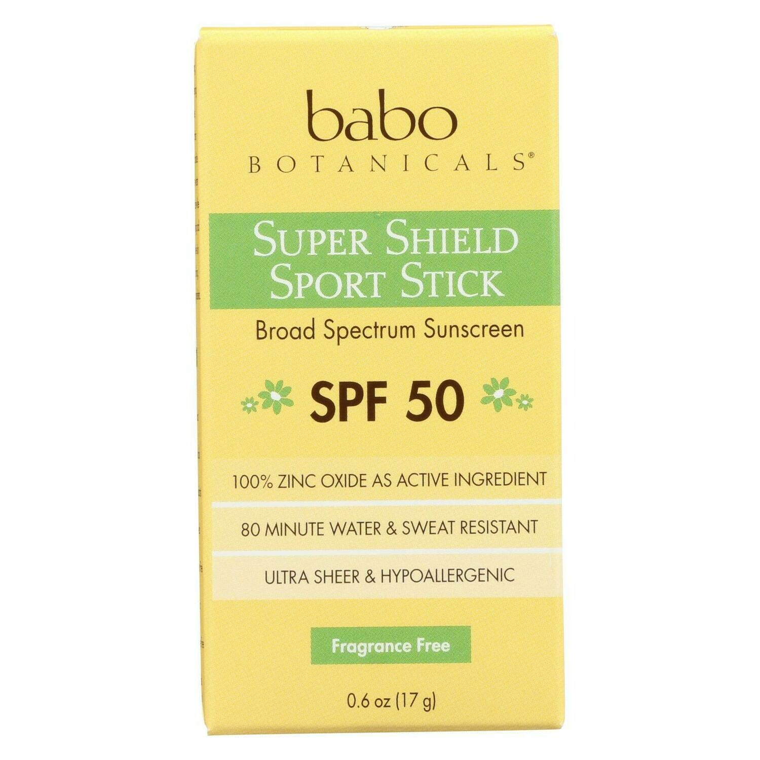 Babo Botanicals Sunscreen - Fragrance Free - Case Of 1 - .6 Fl Oz.