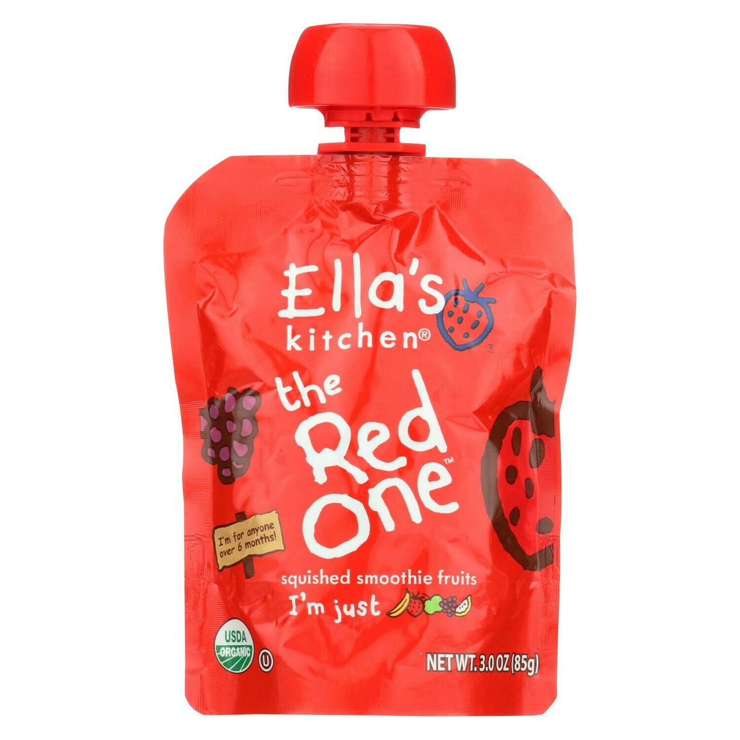 Ella&#39;s Kitchen Smoothie Fruits - Red - Case Of 12 - 3 Oz.