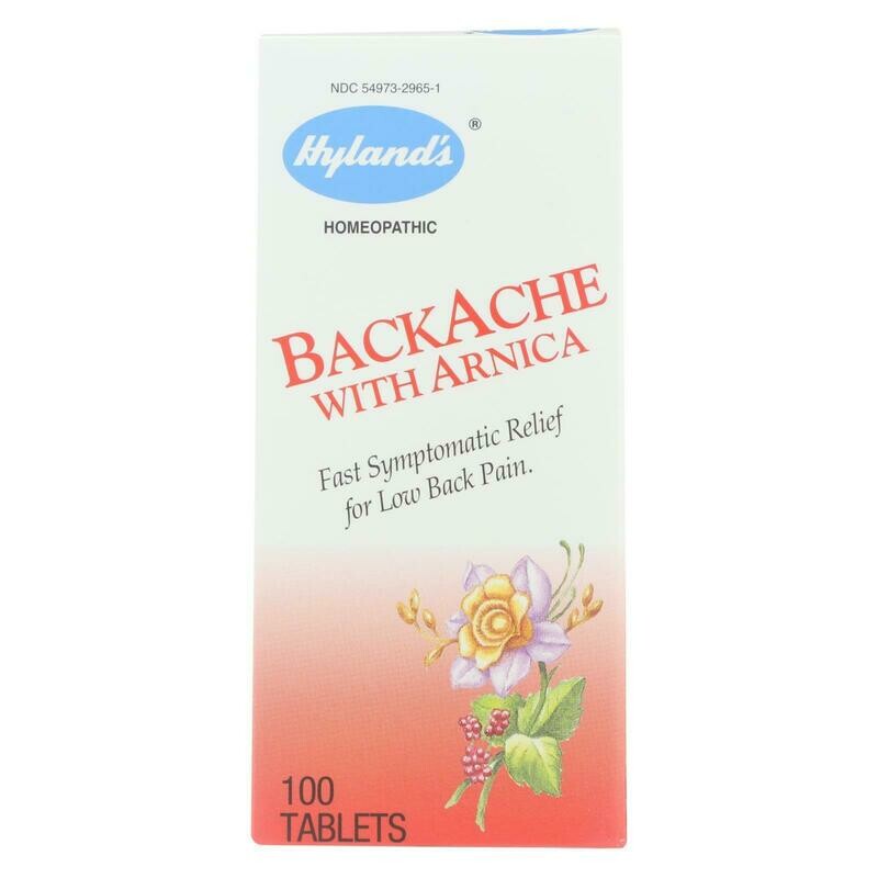 Hyland&#39;s Backache With Arnica - 100 Tablets