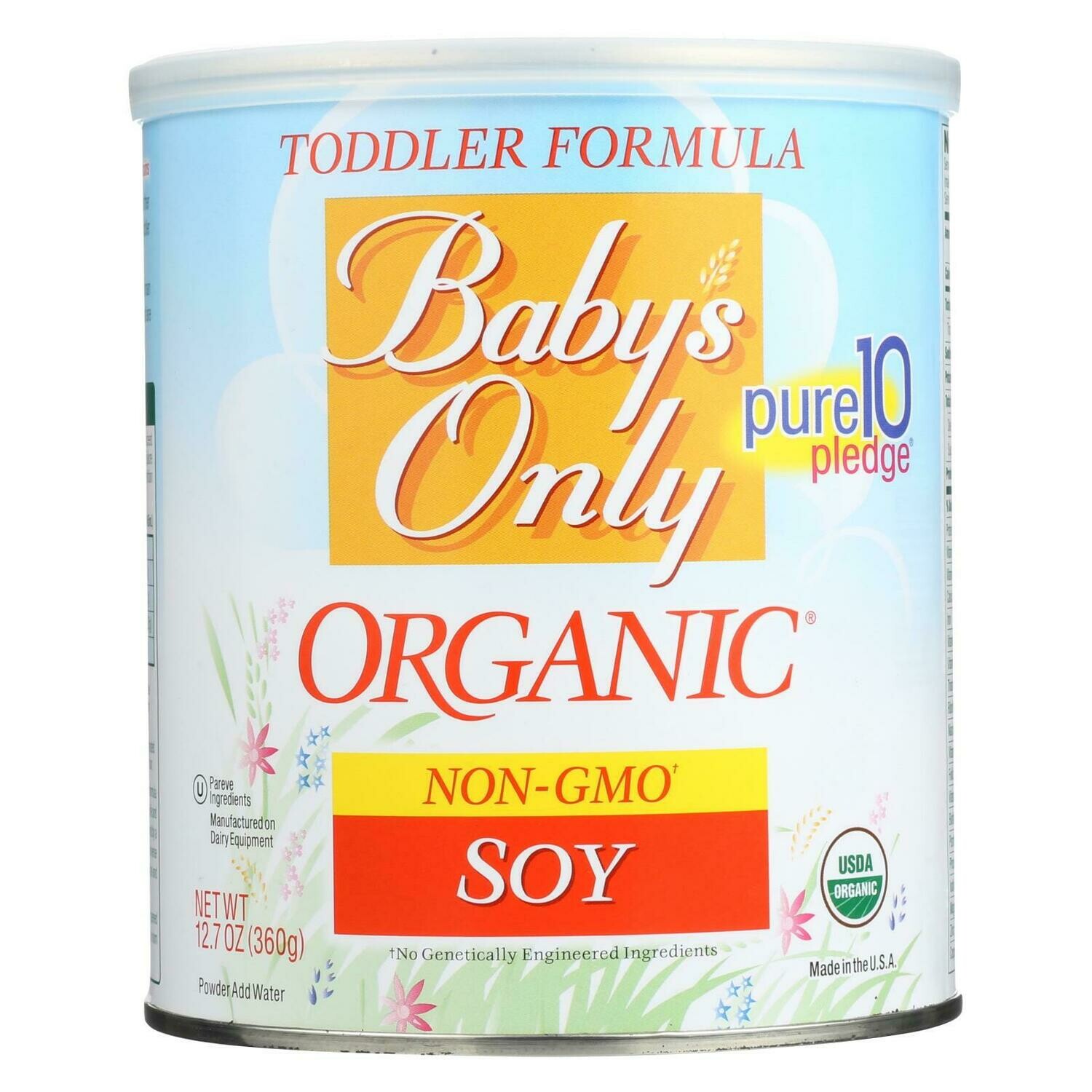 Baby&#39;s Only Organic Soy Iron Fortified Toddler Formula - Soy Formula - Case Of 6 - 12.7 Oz.