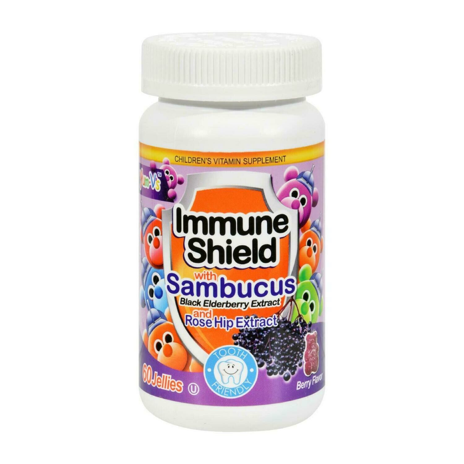 Yum V&#39;s Immune Shield With Sambucus - 60 Chews