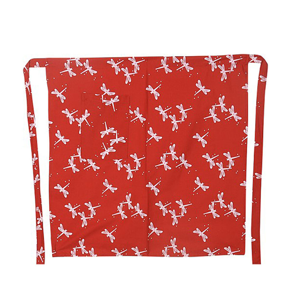 Sushi Restaurant Kitchen Bistro Chef Apron Mens Waist Tie Half Apron Red #7