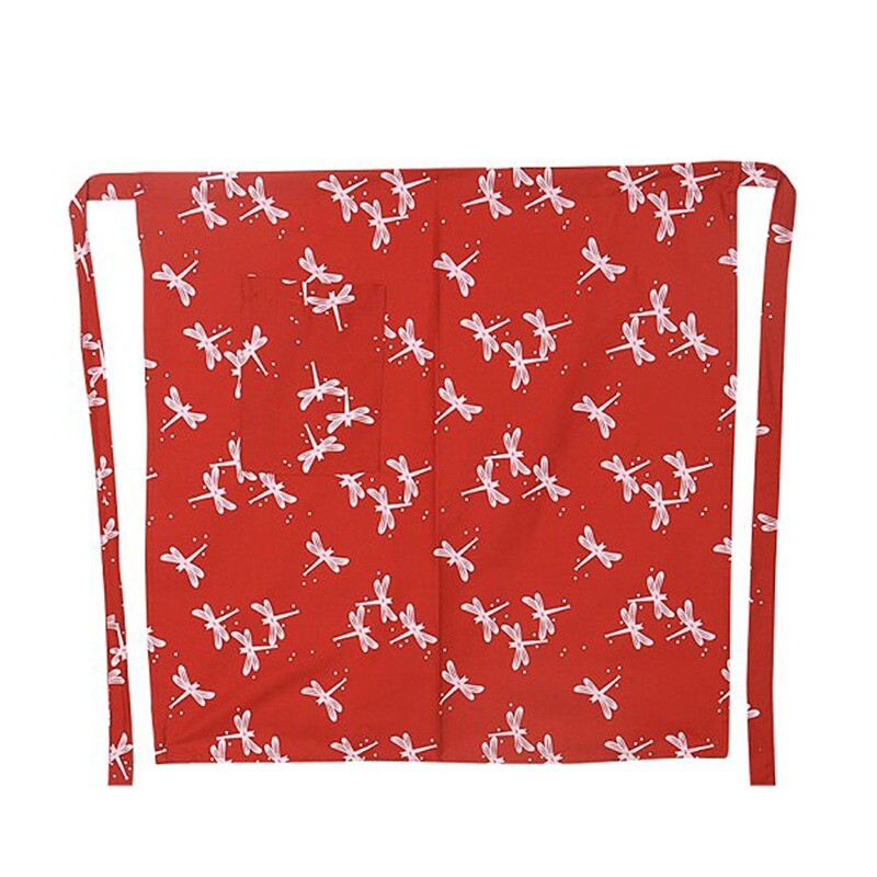 Sushi Restaurant Kitchen Bistro Chef Apron Mens Waist Tie Half Apron Red #7