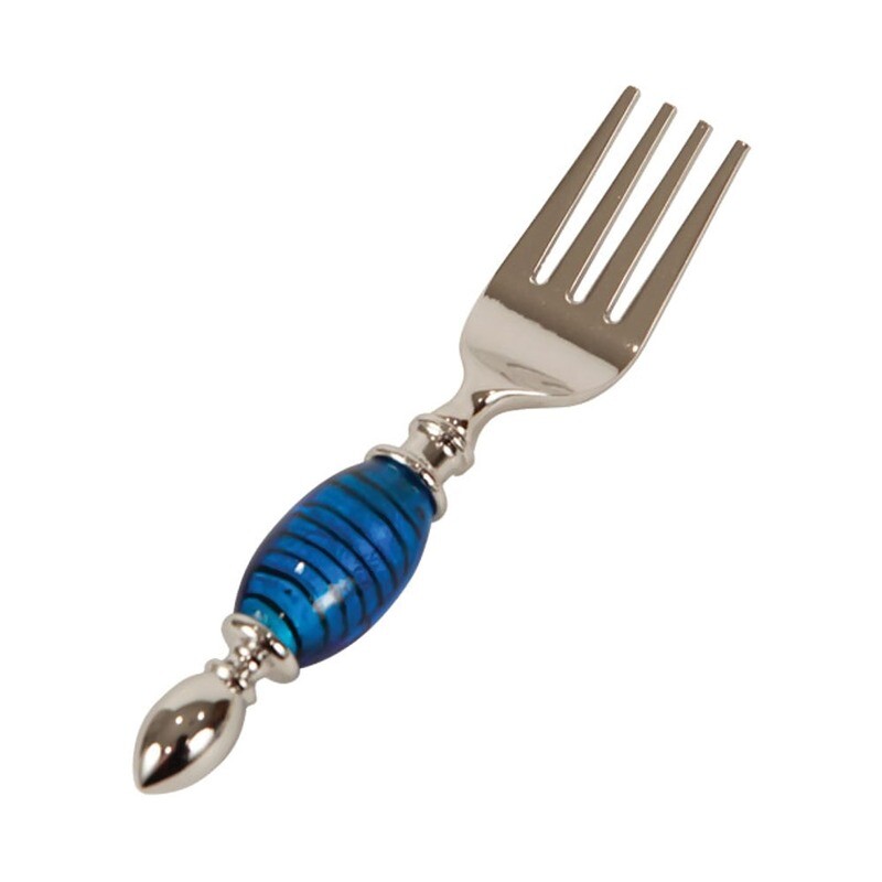 Premiumconnection Blue Dychroic Glass Fork