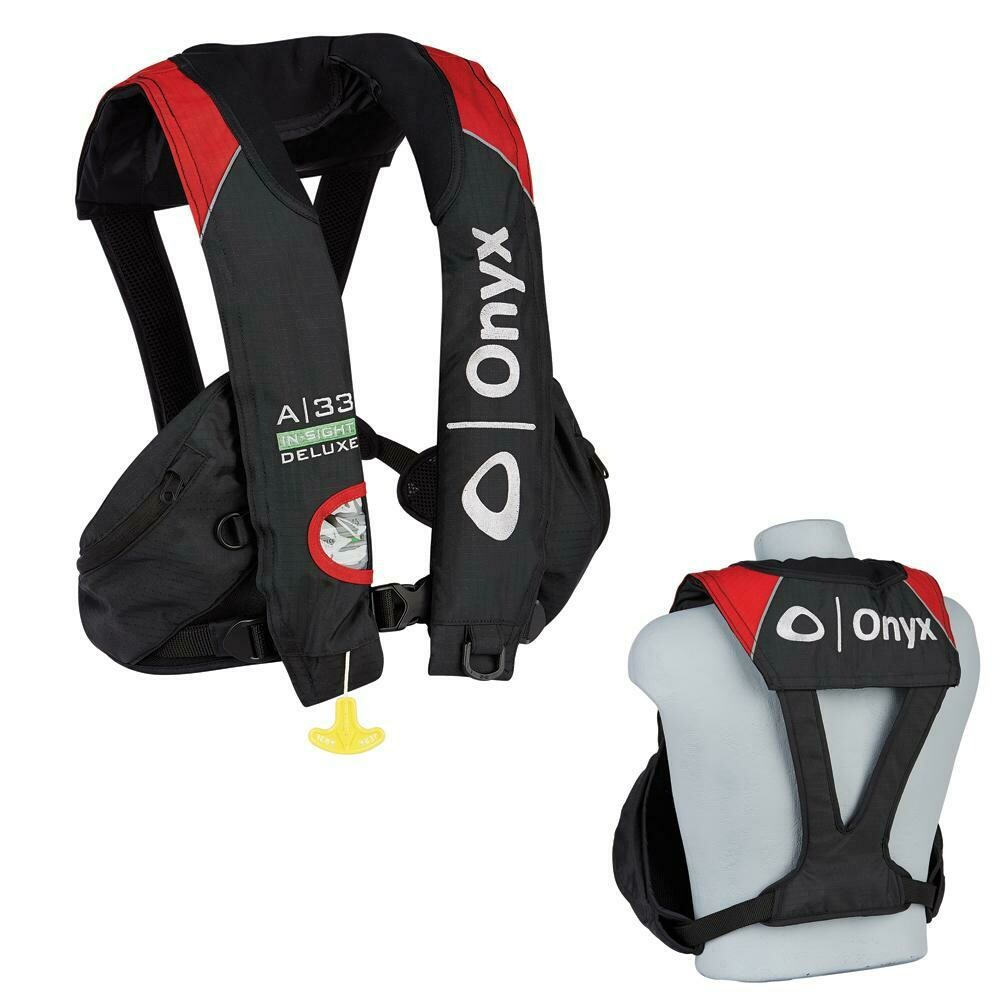 Onyx A-33 In-Sight Deluxe &quot;Tournament&quot; Automatic Inflatable Life Vest - Black/Red