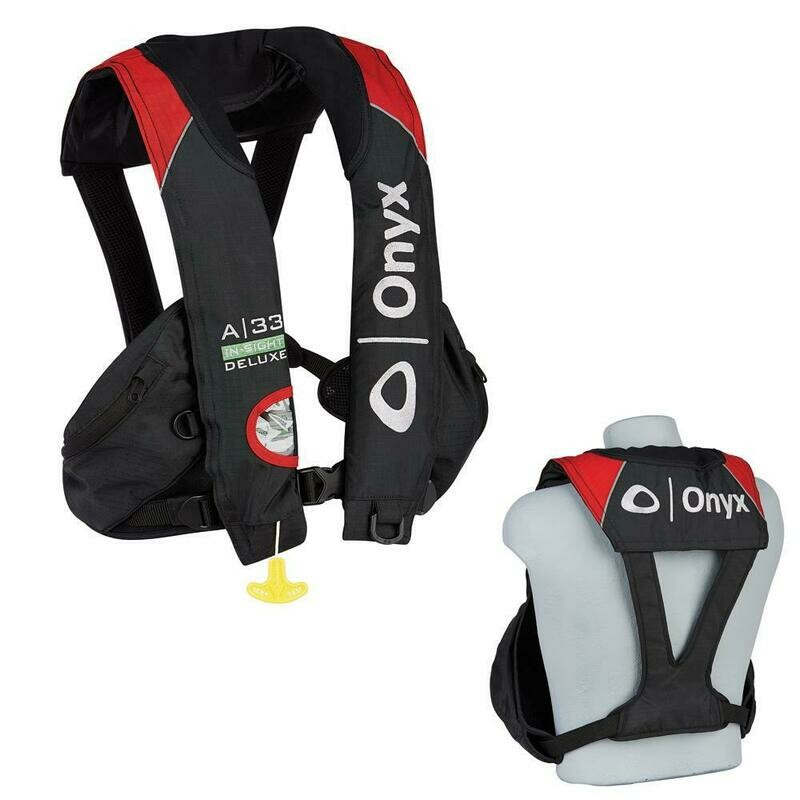 Onyx A-33 In-Sight Deluxe &quot;Tournament&quot; Automatic Inflatable Life Vest - Black/Red