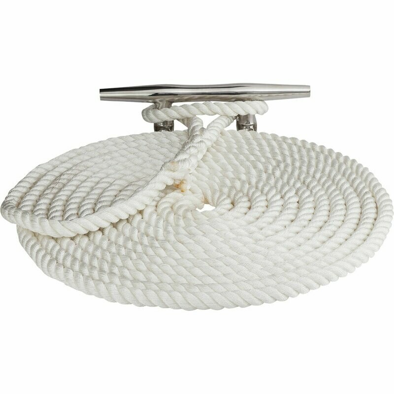 Sea-Dog Twisted Nylon Dock Line - 1/2&quot; x 35&#39; - White
