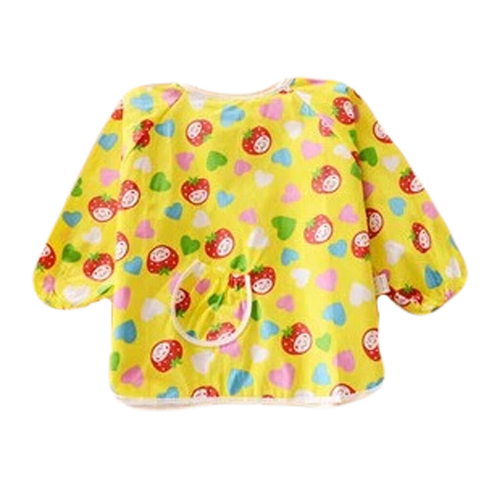 Lovely  Smocks Baby Feeding Clothes Baby Bibs Strawberry ,yellow