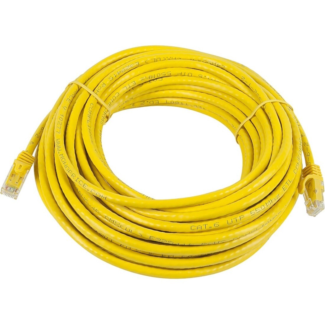 Monoprice FLEXboot Series Cat5e 24AWG UTP Ethernet Network Patch Cable, 50ft Yellow