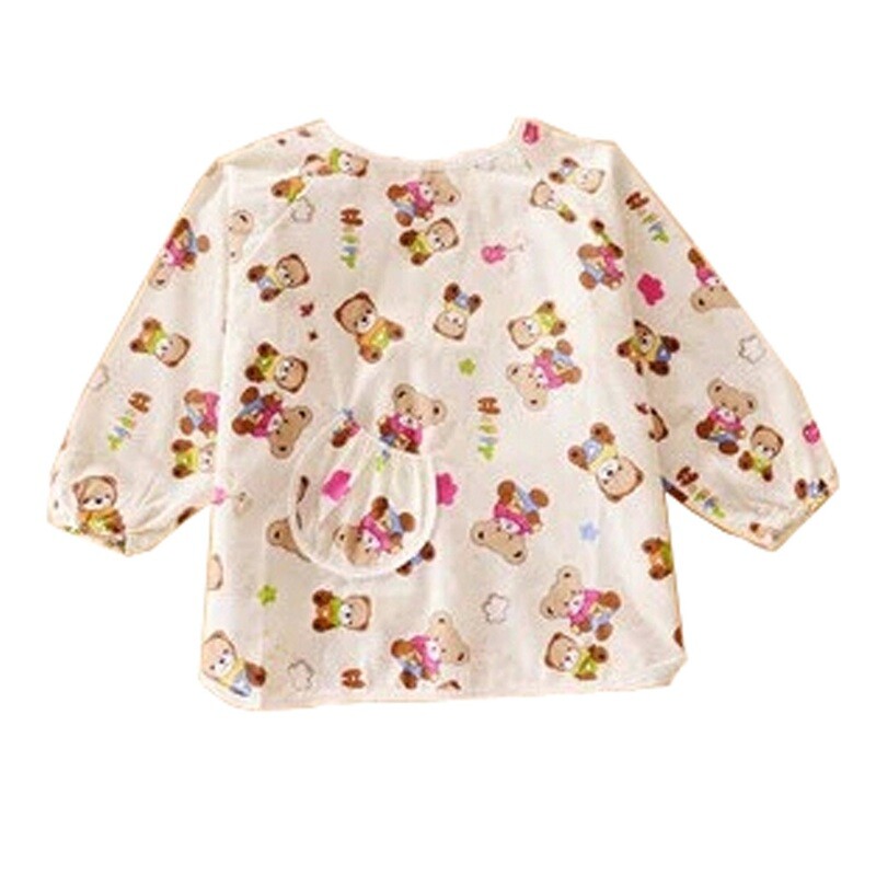Lovely  Guitar Bear Smocks Baby Feeding Clothes Baby Bibs  ,white