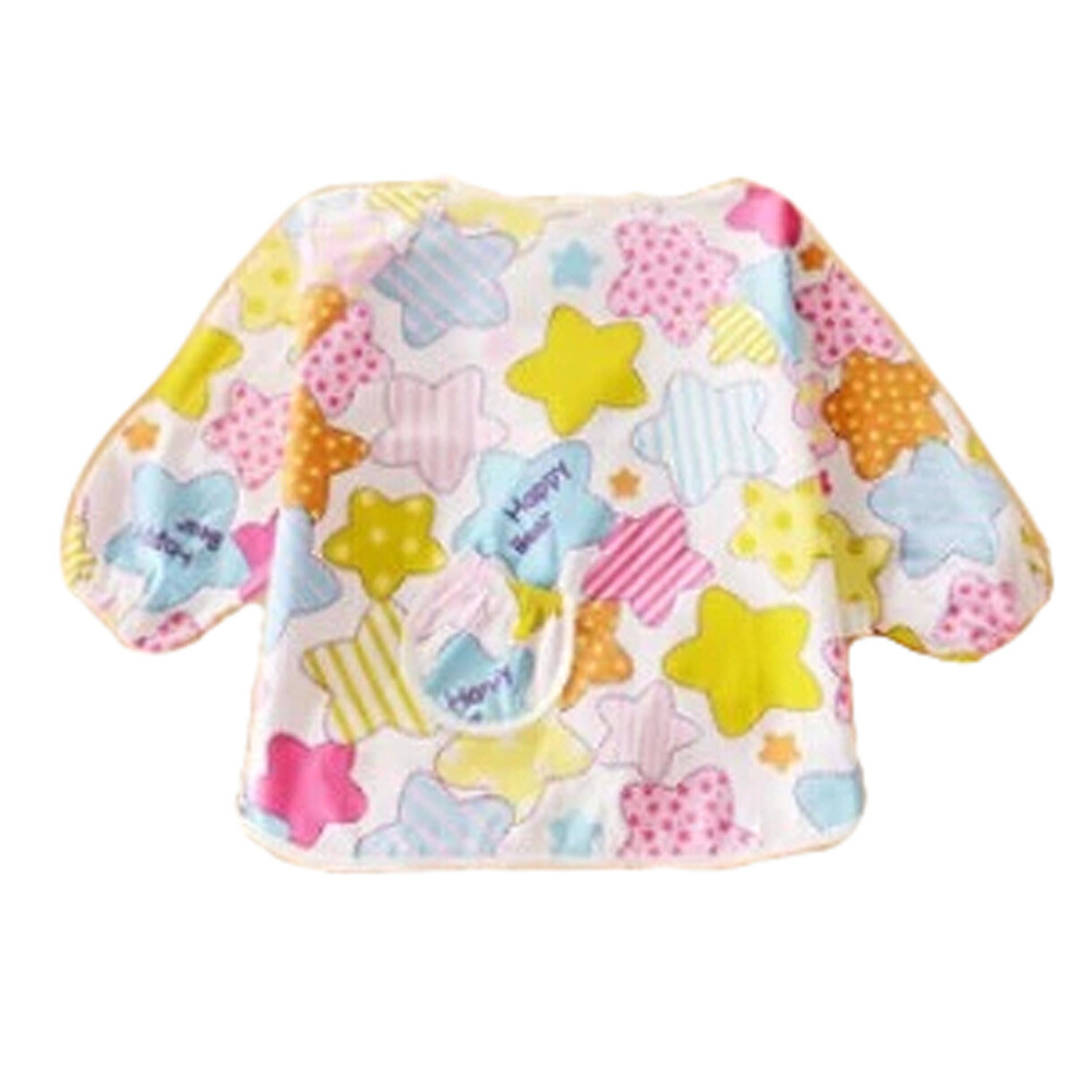 Lovely Girl Smocks Baby Feeding Clothes Baby Bibs Big Star ,colorful