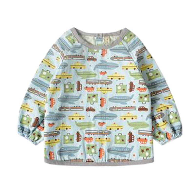 Creative Baby Smock Feeding Bib Waterproof &amp; Oilproof Feeding Clothes Baby Bibs Blue