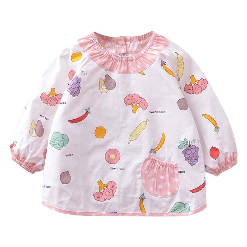 Waterproof &amp; Oilproof Baby Smock Feeding Bib Durable Baby Bibs Feeding Clothes L