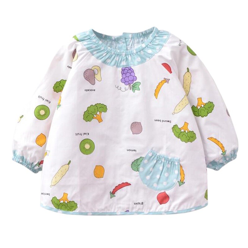 Waterproof &amp; Oilproof Baby Smock Feeding Bib Durable Baby Bibs Feeding Clothes M