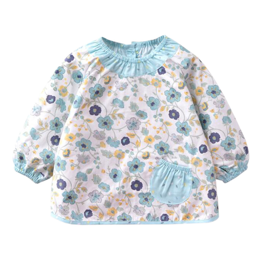 Waterproof &amp; Oilproof Baby Smock Feeding Bib Durable Baby Bibs Feeding Clothes O