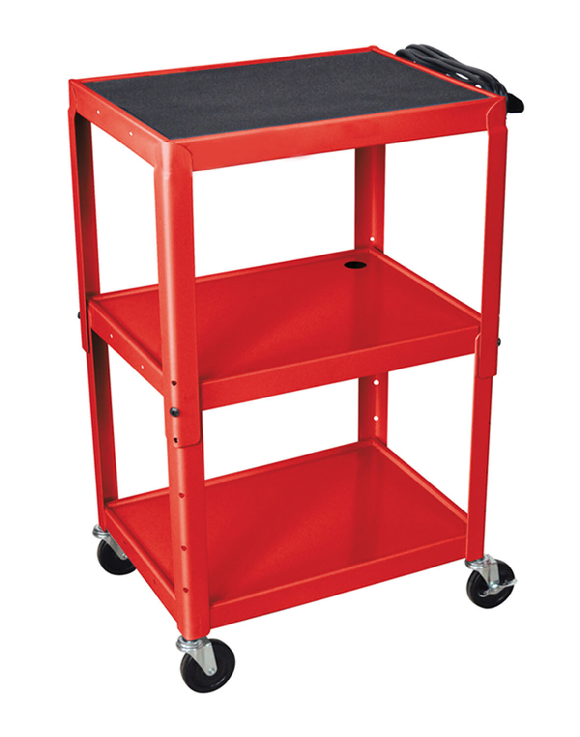 Luxor Red 42 Adjustable Table With 4 Casters