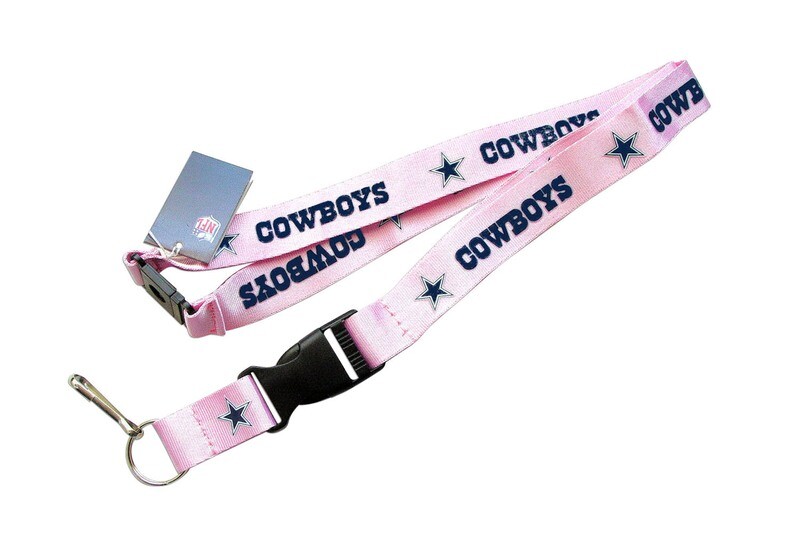 Dallas Cowboys Clip Lanyard Keychain Id Ticket - Pink