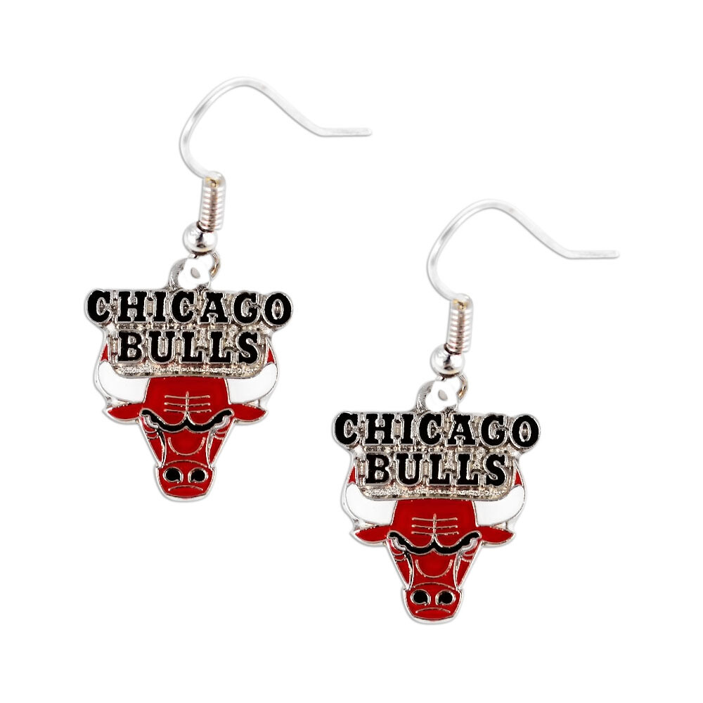 Chicago Bulls Dangle Logo Earring Set Nba Charm Gift