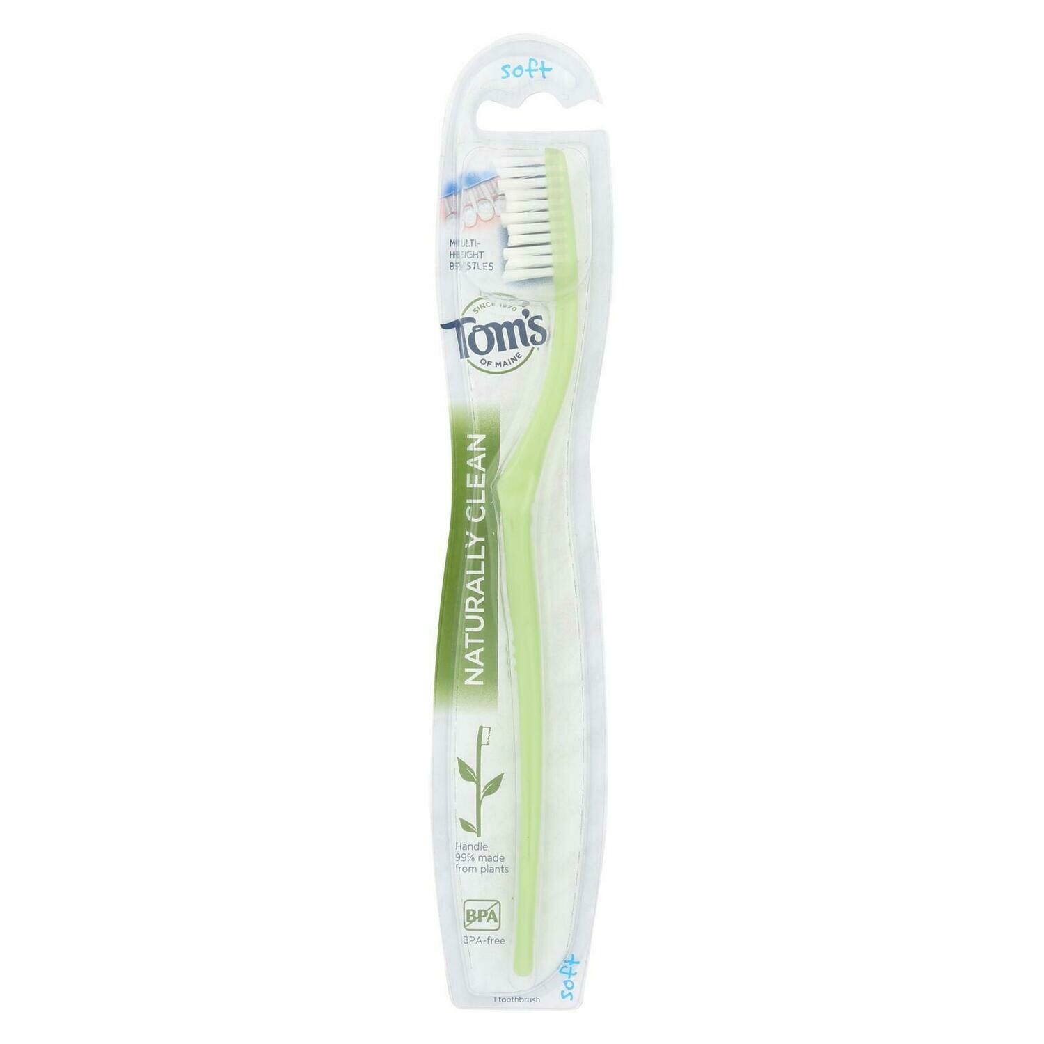 Tom&#39;s Of Maine Adult Toothbrush - Soft - Case Of 6