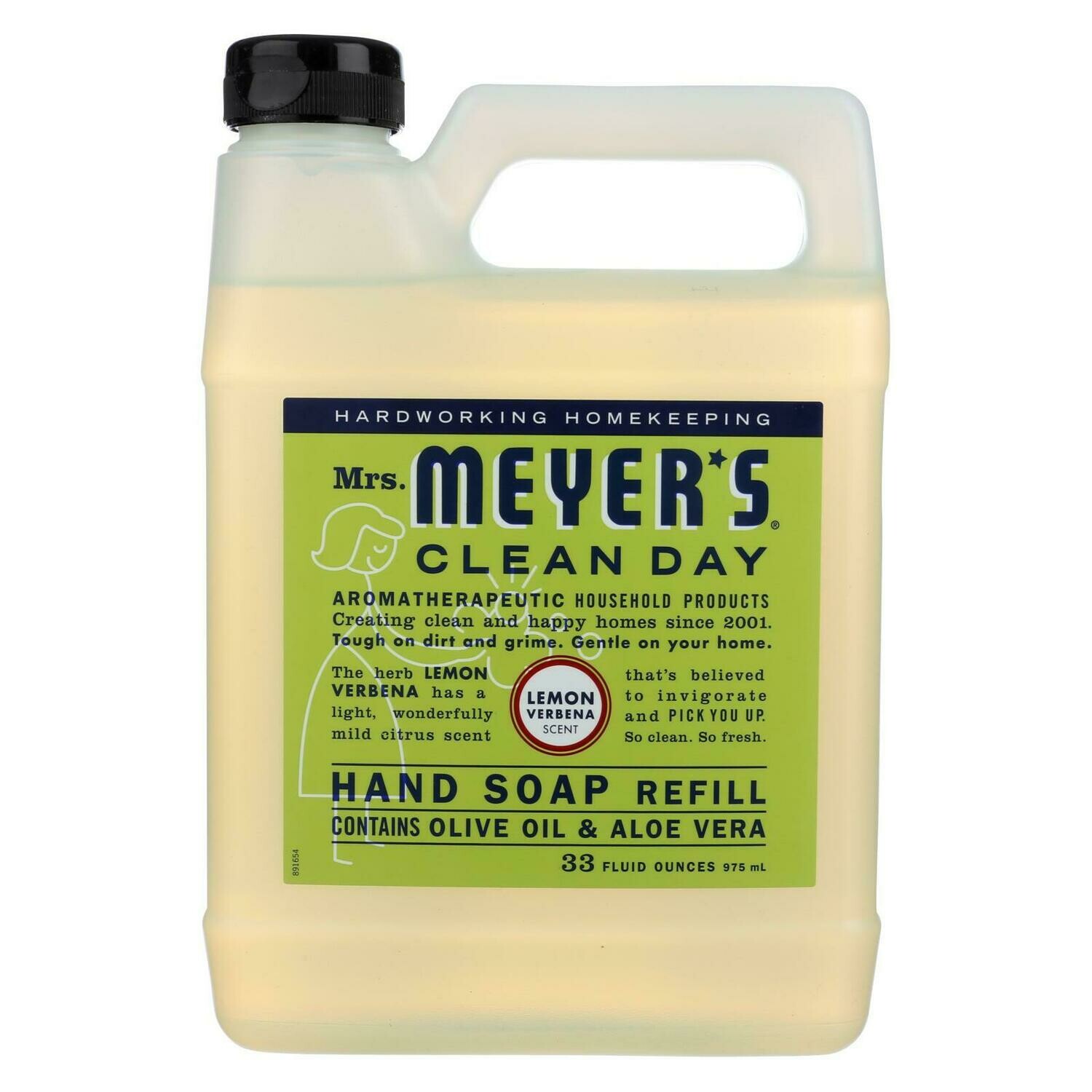Mrs. Meyer&#39;s Clean Day - Liquid Hand Soap Refill - Lemon Verbena - 33 Fl Oz