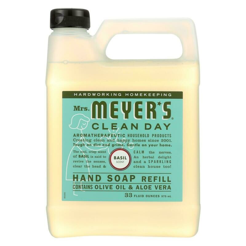 Mrs. Meyer&#39;s Clean Day - Liquid Hand Soap Refill - Basil - 33 Fl Oz.