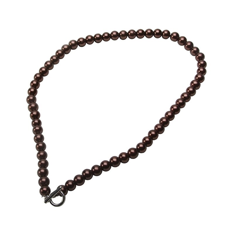 Premiumconnection Bronze Color Glass Pearl Neck