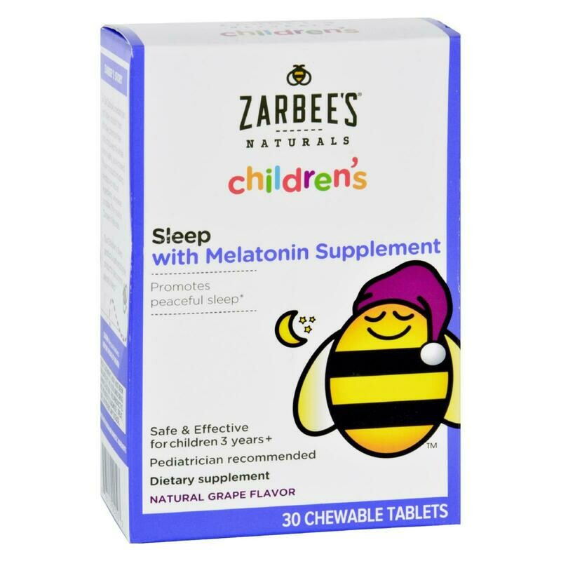 Zarbee&#39;s Childrens Sleep - Grape Flavor - 30 Chewables