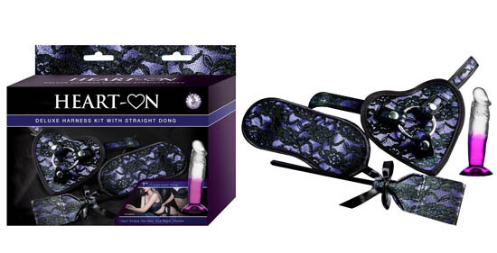 Heart-on Deluxe Harness Kit W/ Straight Dong Purple