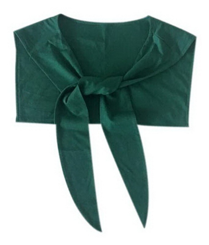 Navy Style False Collar Shawl Fashion Rabbit Ear Shaped Collar Shawl, Dark Green