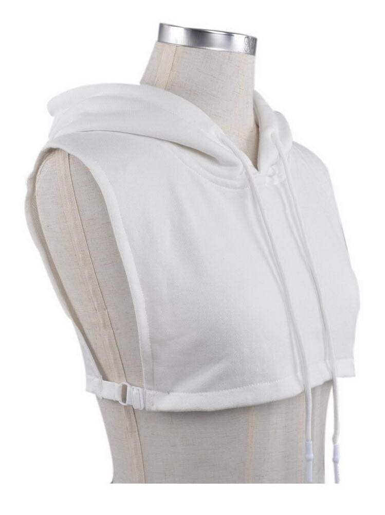 False Collar Double Sweater Hat Decoration Summer Cotton Sunscreen Shawls, White