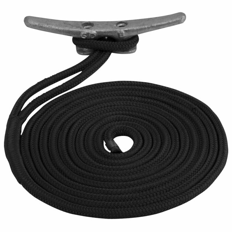 Sea-Dog Double Braided Nylon Dock Line - 1/2&quot; x 35&#39; - Black