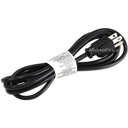 Monoprice 6ft 18AWG 3 Prong AC Power Cord Cable for Laptop/Notebook (C-5/5-15P) - Black