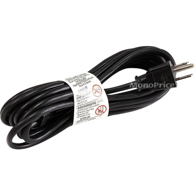 Monoprice 15ft 18AWG 3 Prong AC Power Cord Cable for Laptop/Notebook (C-5/5-15P) - Black