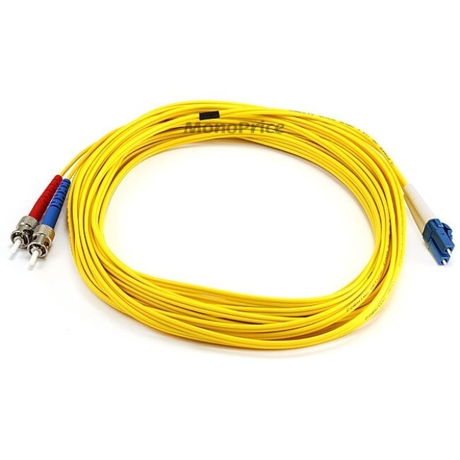 Monoprice Fiber Optic Cable, LC/ST, Single Mode, Duplex - 10 meter (9/125 Type) - Yellow