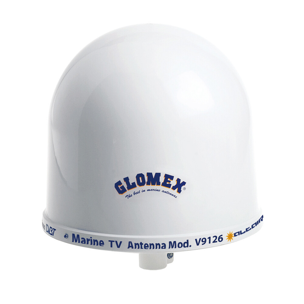 Glomex 10&quot; Dome TV Antenna w/Auto Gain Control &amp; Mount